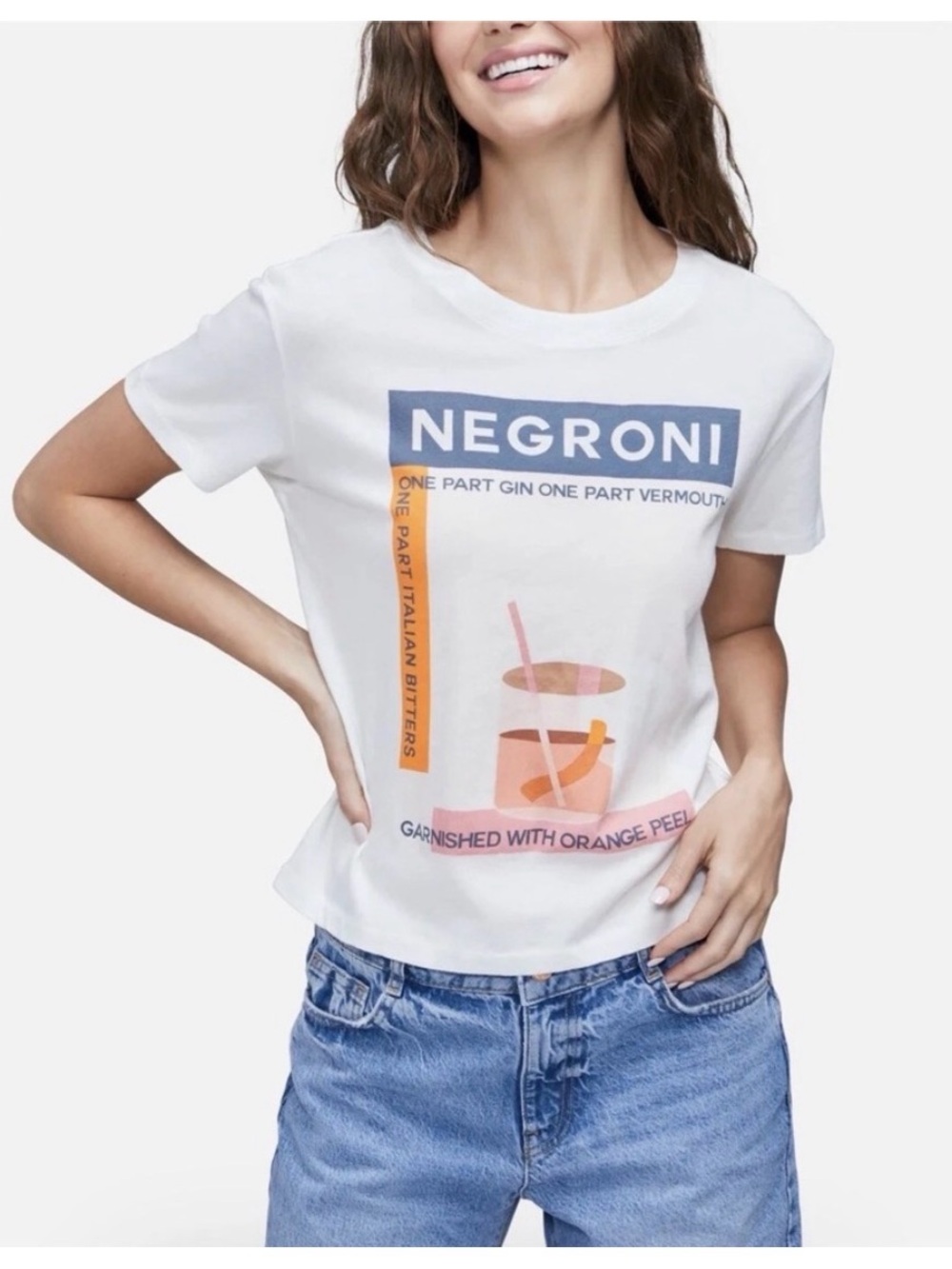 Wildfox White Negroni Graphic Tee